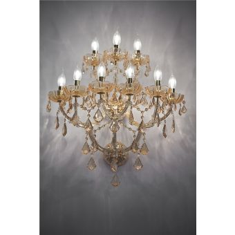 Italian Luxury Lighting / Wall Sconces / Maria Theresa Topaz 9 Lights 1156 009 Topaz