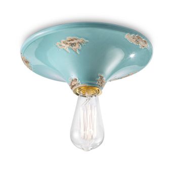 Vintage Ceiling Light Round Canopy C134 by Ferroluce
