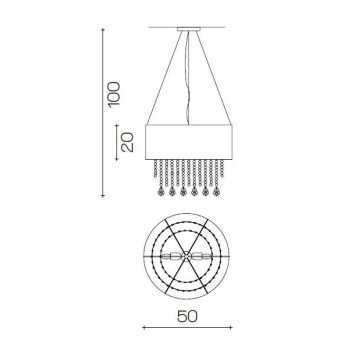 Il Paralume Marina / Chandelier / 1386/CH2