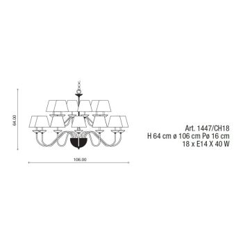 Il Paralume Marina / Chandelier / 1447/CH18