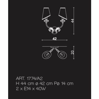 Il Paralume Marina / Wall Lamp / 1774/A2