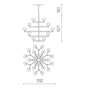 Il Paralume Marina / Chandelier / 2127/CH36/NL