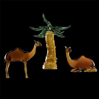 Italian Luxury Lighting / Animal Sculptures / Dromedary in Murano Glass 6035 1 COL