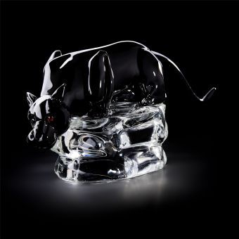 Italian Luxury Lighting / Animal Sculptures / Wolf in Murano Glass 6062 2 COL