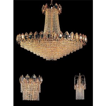 Italian Luxury Lighting / Chandeliers / Empire Amber 18 Lights 8902 090