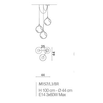 Il Paralume Marina / Chandelier / M157/L3