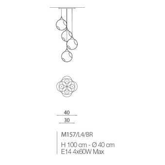 Il Paralume Marina / Chandelier / M157/L4