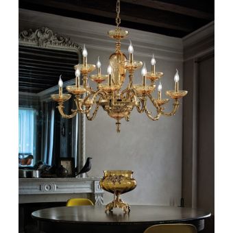 Euroluce Lampadari / Chandeliers / Aida L8+4 Ambra