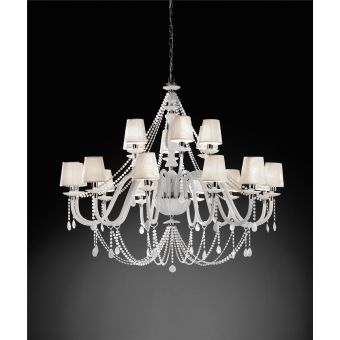 Euroluce Lampadari / Chandeliers / Arcobaleno White L12+6 Shade