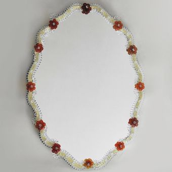 Glass & Glass Murano / Murano wall mirror / ART. MIR 130