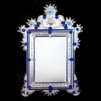 Glass & Glass Murano / Murano wall mirror / ART. MIR 480