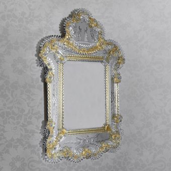 Glass & Glass Murano / Murano wall mirror / ART. MIR 530