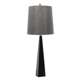 Elstead Lighting / Portable & Desk Lamps / Ascent 1 Light Table Lamp with Dark Grey Shade - Black