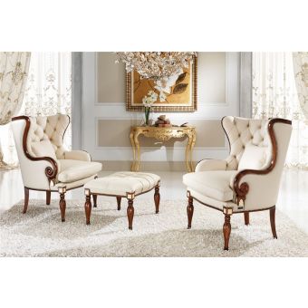 Keoma / Armchairs / Valeria: Armchair and Ottoman