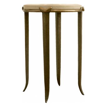 Corbin Bronze / Side Table / Chevron T0041