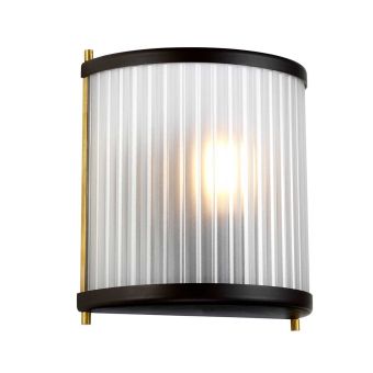 Elstead Lighting / Pendant Lights / Corona 1 Light Wall Light - Museum Bronze Dark Brown Painted / Aged Brass