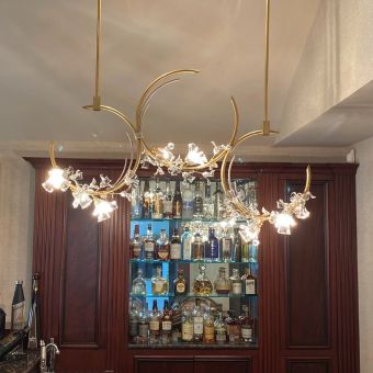 Fine Art Handcrafted Lighting / Linear Pendants / Azu 55″ 915340