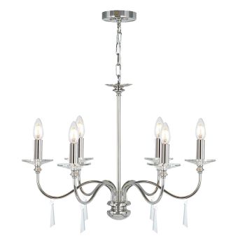 Elstead Lighting / Chandeliers / Finsbury Park 6 Light Chandelier - Polished Nickel