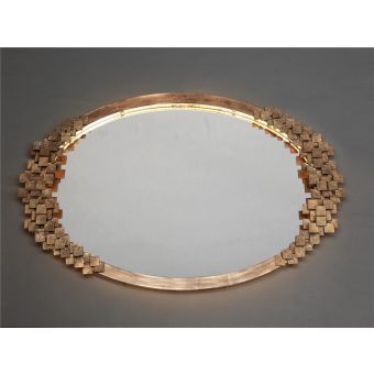 Officina Ciani / Wall Mirrors / Oval in Cast Bronze HF2019MI Dama