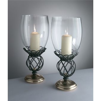 Officina Ciani / Candlesticks / Iron and Brass with Glass HL1092CA-S Tondini