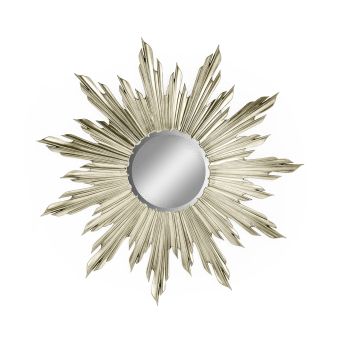 Jonathan Charles Fine Furniture / Small Silver Sunburst Mirror / 494468-SIL