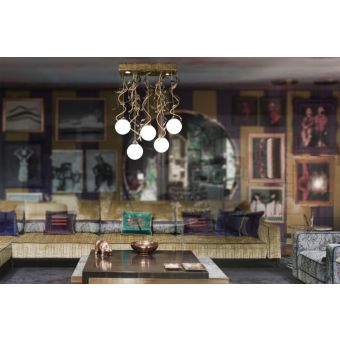 Mechini / Chandeliers / Bohemian Crystal and Lamp Shades L-Braid-R/5+2 MH