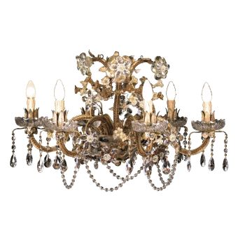 Mechini / Chandeliers / Bohemian Crystal and Colored Pearl Banding L257/6