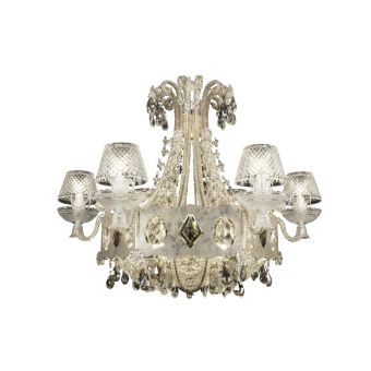 Mechini / Chandeliers / Colored Bohemian Crystal & Crystal Lampshades L310/12 Bis