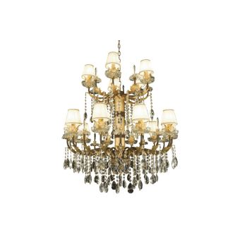 Mechini / Chandeliers / Bohemian Crystal and Silk Lampshades L324/15