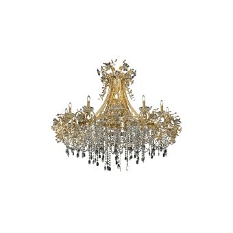Mechini / Ceiling Lights / Clear and Coloured Bohemian Crystal 15 Lights L800/15