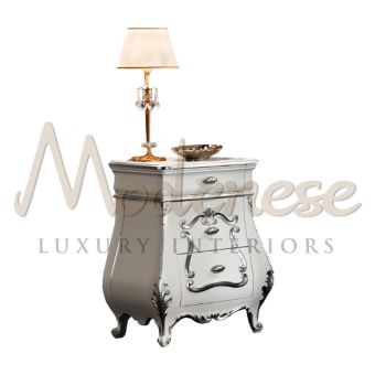 Modenese Luxury Interiors / Night Tables / Classy White 3-Drawers 11211