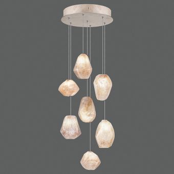 Fine Art Handcrafted Lighting / Pendant Lights / Natural Inspirations 14″ Round 852640-14L 24L 