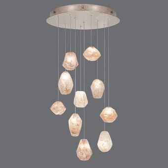 Fine Art Handcrafted Lighting / Pendant Lights / Natural Inspirations 22″ Round 863540-14L 24L 