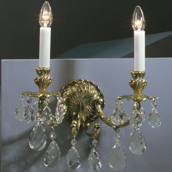 Preciosa / Louis XV style Bohemian Crystal Wall Lamp / Pantheon WR 5345/00/002