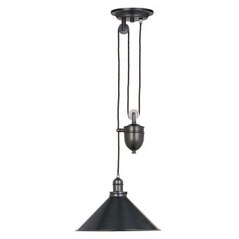 Elstead Lighting / Pendant Lights / Provence 1 Light Rise and Fall Pendant - Old Bronze