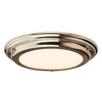 Elstead Lighting / Ceiling Lights / Welland 1 Light Flush - Polished Brass