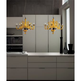 Euroluce Lampadari / Chandeliers / Yncanto L6 Small Ambra