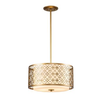 Elstead Lighting / Pendant Lights / Ziggy 2lt Medium Pendant - Lacquered Gold