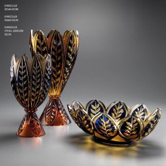 Italian Luxury Lighting / Vases / Crystal Vases and Bowl Set of 3 030021AB