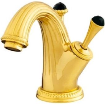 Bronces Mestre / Waschtisch-Armaturen / Einhebelmischer mit Joystick und schwarzem Swarovski-Kristall 033203.N00.00