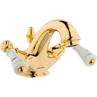 Bronces Mestre / Waschtisch-Armaturen / Waschtisch-Einlochbatterie mit Porzellan 035005.M00.00