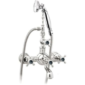 Bronces Mestre / Bad-Dusche-Armaturen / Duschgarnitur mit schwarzem Porzellan 035016.N00.50