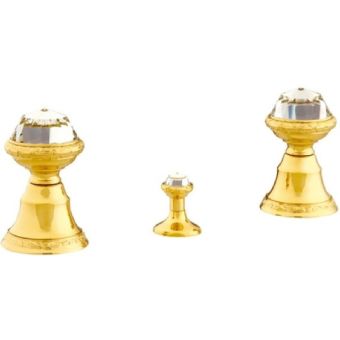 Bronces Mestre / Bidet-Armaturen / Drei-Loch-Bidet-Set mit Swarovski-Kristall 039222.E00.00