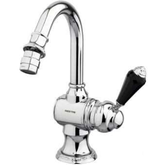 Bronces Mestre / Bidet-Armaturen / Bidet-Monolever mit schwarzem Swarovski-Kristall 058223.FN0.50