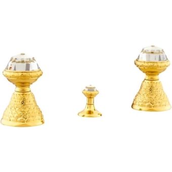 Bronces Mestre / Bidet-Armaturen / Drei-Loch-Bidet-Set mit Swarovski-Kristall 059222.E00.00