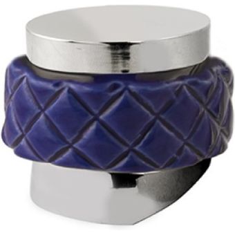 Bronces Mestre / Knöpfe für Duschsysteme / Monolever Griffset für Duschsystem mit blauem Porzellan 065547.A00.50