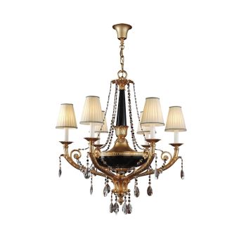 Mariner / Kronleuchter / Bronzeguss / Scholer-Kristall 19827