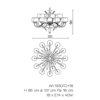Il Paralume Marina / Kronleuchter / 1930/CH18