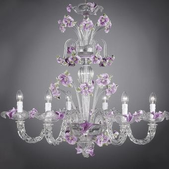 Glass & Glass Murano / Kronleuchter / Traditional Venetian chandeliers TVC2234