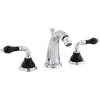 Bronces Mestre / Bidet-Armaturen / Drei-Loch-Bidet-Set mit schwarzem Porzellan gedreht 233521.NSL0.50